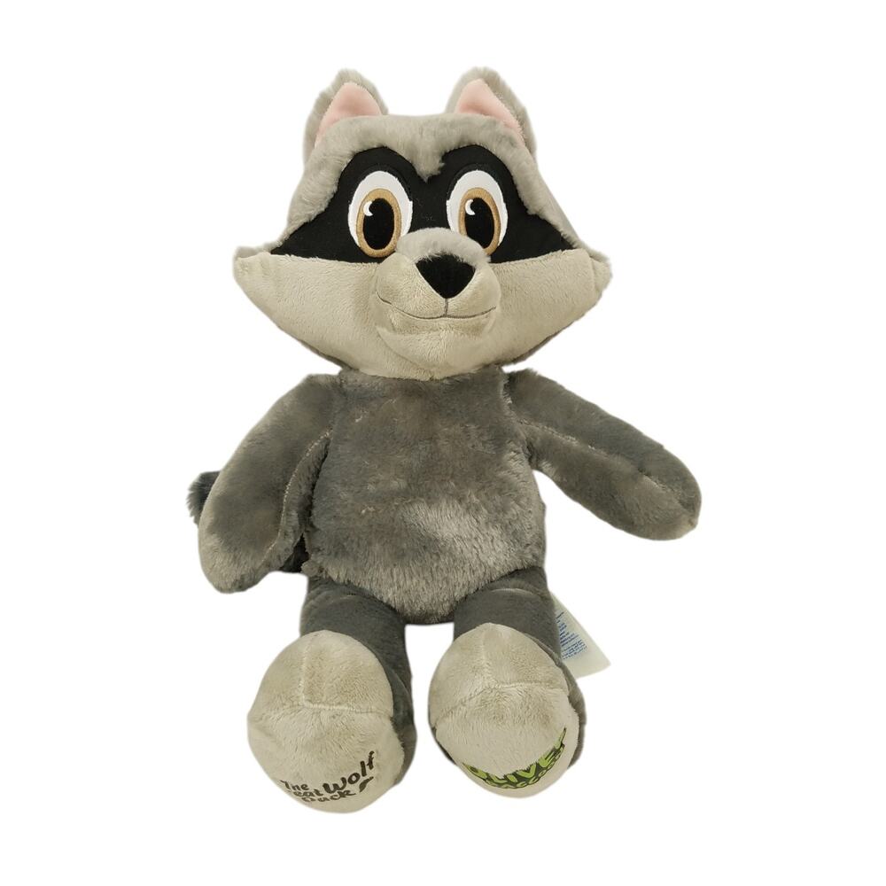 Build A Bear The Great Wolf Pack Oliver Racoon Gray Plush Stuffed Animal 2024